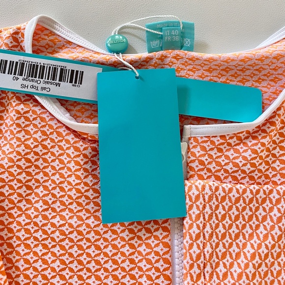 Mellissa Odabash Cali Zip Mosaic Rasher Beach Swim Top & Bikini Bottoms - Picture 7 of 12